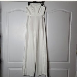 Black Halo Lena Tuxedo Strapless Jumpsuit Size 2